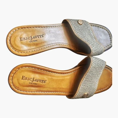 Eric Javits Signature Squishee Slip On Leather Sandals Size 7 Casual - Image 1 of 4