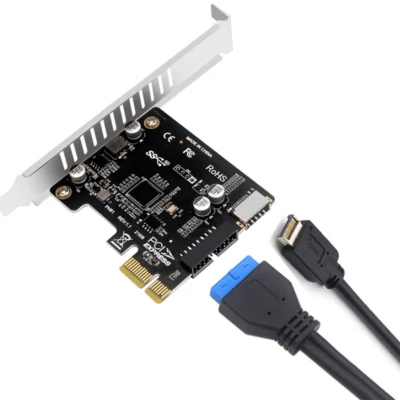 Type-E Expansion Card PCI-E To USB3.0 (19/20 pin) Converter Card  - Image 1 of 4