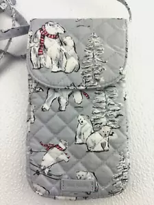 Vera Bradley Cellphone Crossbody Beary Merry Bears Winter Christmas Polar Bear - Picture 1 of 12