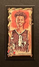 2023 TOPPS ALLEN & GINTER VICTOR WEMBANYAMA BLACK BORDER MINI PARALLEL CARD #271
