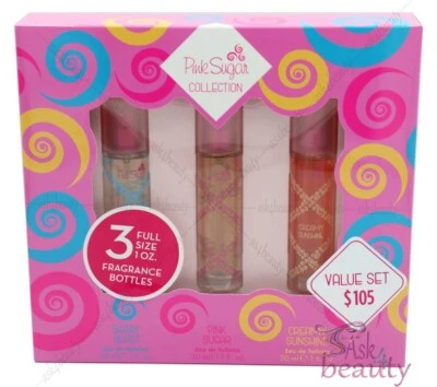 Pink Sugar Collection By Aquolina Juego Variedad 3 Piezas 1.0 OZ Caja Nueva Foto 1 de 2