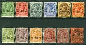 Sg 129s-139s Turks Et Caïques 1913-21.½ D To 3 Set 11, Surimprimées Specim - Foto 1 di 1