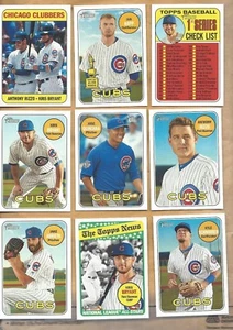 2018 Topps Heritage baseball 16 card lot Chicago Cubs Bryant Rizzo Baez Russell - Picture 1 of 2
