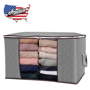 Large Capacity Dustproof Dual Carry Handle Zip Storage Clothes Quilt Organiser - Picture 1 of 38