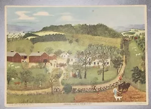 Litografía Abuela Moisés sin marco Abuela va a la gran ciudad 7" x 5" - Imagen 1 de 9
