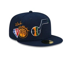 Utah Jazz New Era Back Half Team 59FIFTY Fitted Hat - Navy - Picture 1 of 7