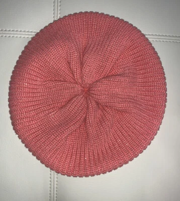 GYMBOREE Bundled and Glitter Coral SWEATER HAT Size M/L Girl (WDT) - Image 1 of 3