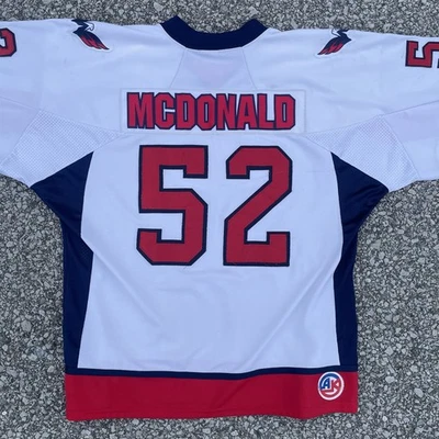 Винтажная футболка Washington Capitals большая игровая б/у Bob McDonald редкий гимн певец - Изображение 1 из 4