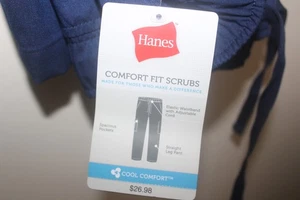 Pantalón Médico Hanes Comfort Fit Pierna Recta, Azul Oscuro Talla XL NUEVO - Imagen 1 de 4