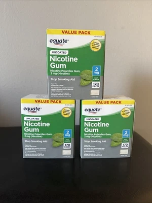 Equate Nicotine Gum Mint 2mg Value 3 Pack 510 Count Total  EXP 2026 / April - Image 1 of 4