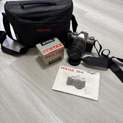 Vintage Pentax ZX-M With 35-80mm Lens Film Camera/W AF201SA Flash + Bag Tested - Image 1 of 4