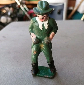 Figura Vaquero Hold Up Man Hierro Gris De Colección Buen Estado - Imagen 1 de 6