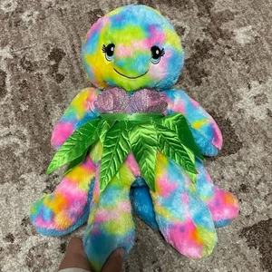 Build A Bear Oktopus Batik mit Outfit Hula Blätter Rock Bikini Plüsch Stofftier - Bild 1 von 5