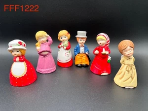 Vintage 1970s Jasco Merri-Bells Bisque Porcelain Hand Painted - Set of 5 - Picture 1 of 4