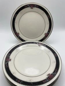4 Vtg Noritake Etienne Porcelain 6.5” Bread & Butter Plates, #7260, Japan, MINT - Picture 1 of 7