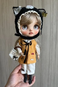 Blythe Doll Clothes -- Halloween Black Cat Themed Kids Wear Style Costume - Picture 1 of 23