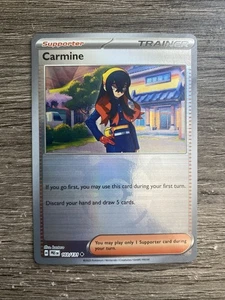Carmine Trainer Pokeball Holo PRISMATIC EVOLUTIONS 103/131 English Pokemon Card - Picture 1 of 2