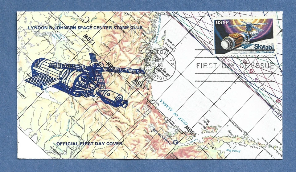 SKYLAB FDC MAY 14,1974 HOU LBJ SPACE COVER  NASA - Image 1 of 1