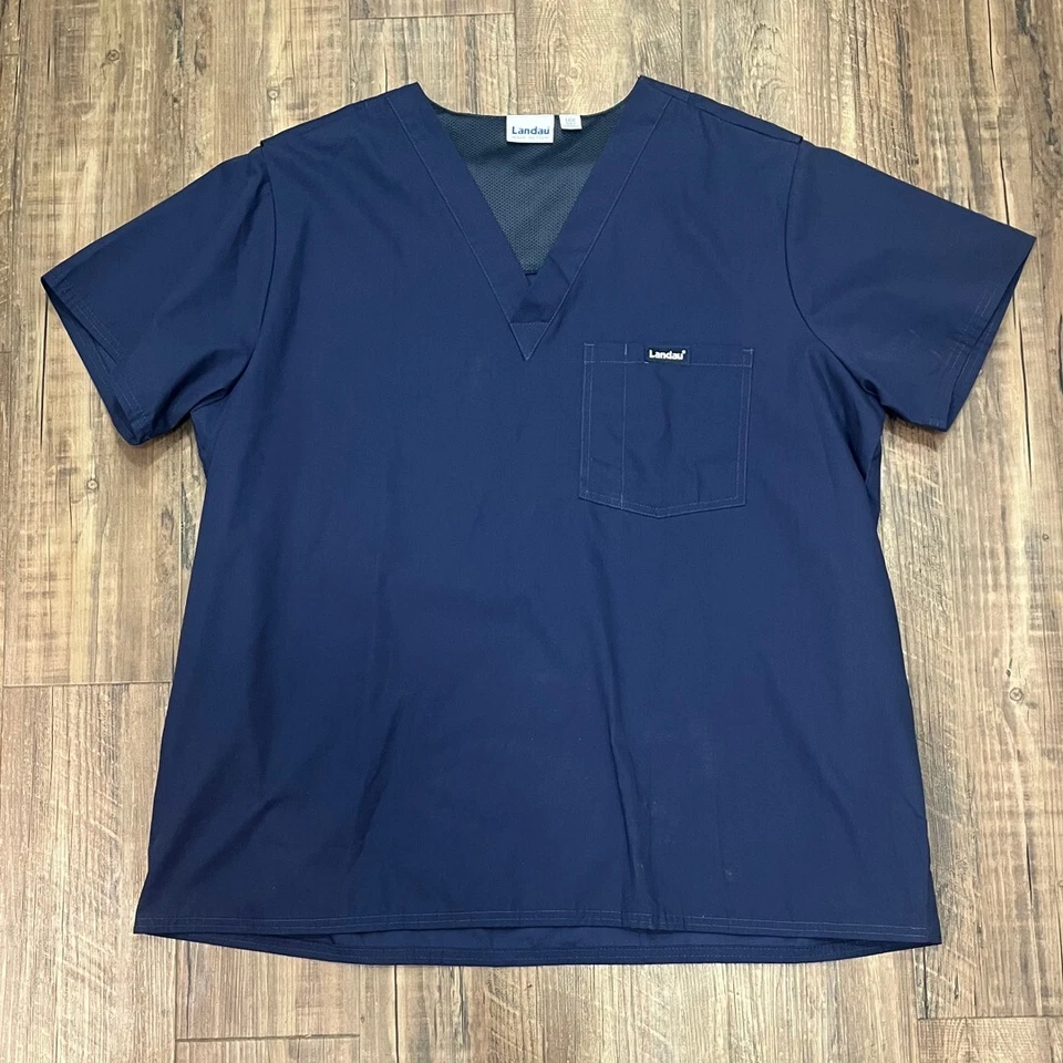 Blusa Médica Landau Para Hombre, Grande, Azul Marino, Nueva Sin Etiquetas Foto 1 de 1