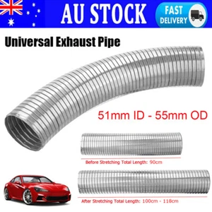 2" Inch Flexible Exhaust Pipe Stainless Steel Universal Air Vent Hose Tube Duct~ - Picture 1 of 9