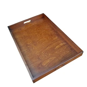 Large Wooden Serving Tray 60cmx40cmx6cm in Brown Color - Picture 1 of 5