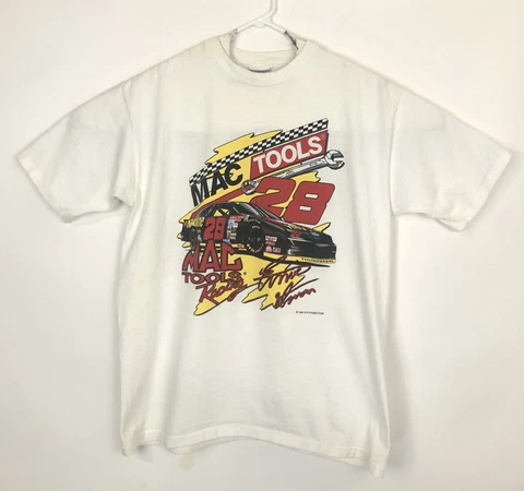 Vtg NASCAR Ernie Irvan Mac Tools Racing T-Shirt Men's XL All Sport Single Stitch Cover