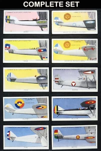 AEROPLANE MARKINGS LAMBERT BUTLER CIGARETTE CARD 1937 FULL SET 50 GOOD CONDITION - Picture 1 of 6