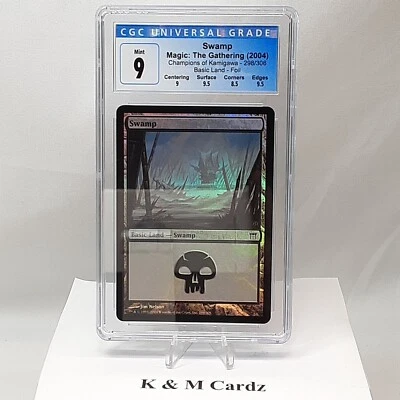 MTG - Champions of Kamigawa - Swamp - Foil - Graded - CGC 9.0 - Image 1 of 4
