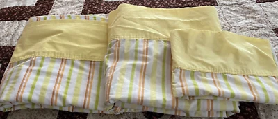 Wondercale by Springmaid 2 lençóis planos duplos com 1 fronha listras EUA - Imagem 1 de 4