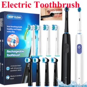 Electric Toothbrush Toothbrush USB Rechargeable 4 Heads 5 Modes - Picture 1 of 19
