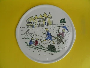 Ceramic Cake Plate China Chinese China Motif Probably 1950s-60s-70s? - Picture 1 of 4