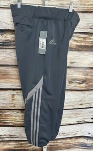 ADIDAS Womens Softball Pants Size Large Gray New 23” Inseam - Picture 1 of 10