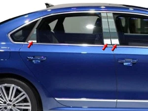 (PARA) VOLKSWAGEN PASSAT 2012-2018 * 6 piezas de acero inoxidable pilar poste moldura - Imagen 1 de 1