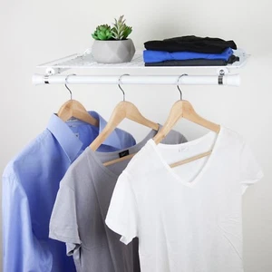 Single Shelf with Hanger - White - Picture 1 of 3