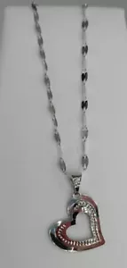 Collana con cuore in oro bianco 18kt - Imagen 1 de 3