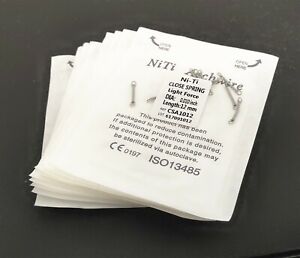 100 Packs Dental Niti  Alloy Closed Coil Spring 010*12mm Light Force 10pcs/Pack 