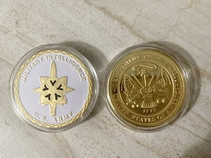 MI MILITARY INTELLIGENCE Challenge Coin Intelligente agente speciale esercito degli Stati Uniti - Foto 1 di 1