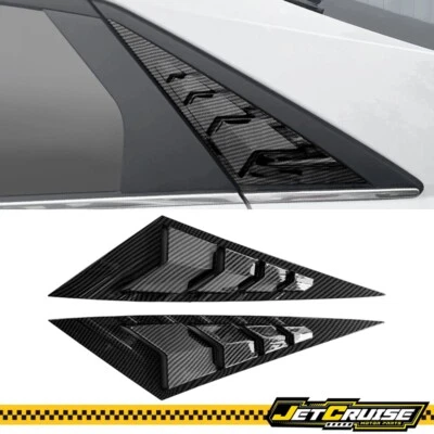 Se adapta a 21-25 Hyundai Elantra Sedán Persianas Ventana Lateral Cubierta Solar Carbono Aspecto ABS Foto 1 de 4