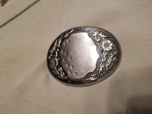 Vintage Montana Silversmiths Rodeo Belt Buckle Large Silvertone Belt Buckle EUC - Picture 1 of 7