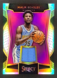 Malik Beasley 2016 Select /99 SP Player-Worn Rookie Swatch Purple Prizm RC #27 - Afbeelding 1 van 2