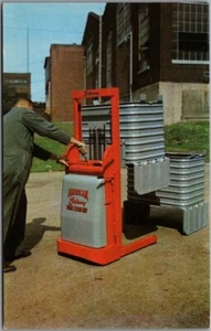 Vintage 1950s Advertising Postcard "American Safway" Battery Powered Hand Truck - Picture 1 of 2