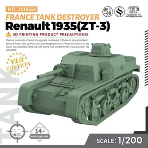 SSMODEL 1/200 Military Model Kit France Renault 1935(ZT-3) Tank Destroyer GAMES - Picture 1 of 5