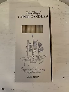 General Wax Co. Hand Dipped Taper Candles Ivory 9.5 Inches Box Of Dozen - Picture 1 of 4