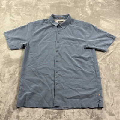 Quiksilver Button Up Shirt Mens L Blue Short Sleeve Waterman Collection - Image 1 of 4