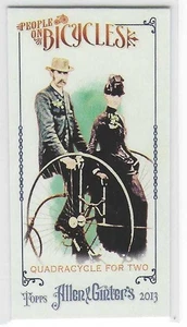2013 Topps Allen & Ginter's People on Bicycles Minis Quadracycle for Two #POB-QT - Picture 1 of 2