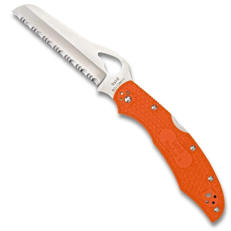 Spyderco Byrd Cara Cara Orange Rescue 2 FRN Serrated BY17SOR2
