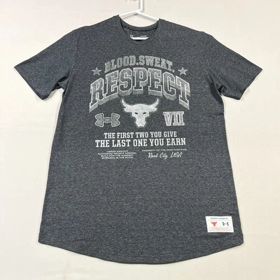 Under Armour Project Rock Iron Paradise Gym Training Tee T Shirt Mens Medium M - Image 1 of 4