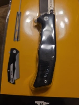 Cuchillo de bolsillo Buck Knives 252 hoja de cuchilla de acero inoxidable de 3" negro Foto 1 de 4