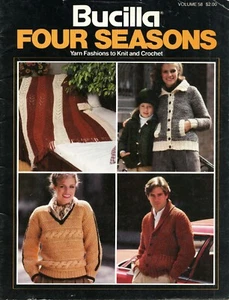 Bucilla Four Season Volume 58 - Vintage 1980 Knitting & Crochet Pattern Leaflet - Picture 1 of 4