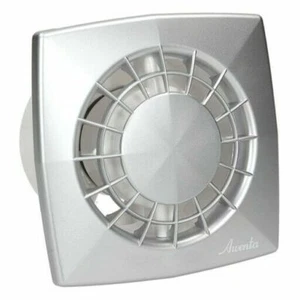 Ventilador extractor de baño moderno satinado 125 mm con temporizador y sensor de humedad - Imagen 1 de 3
